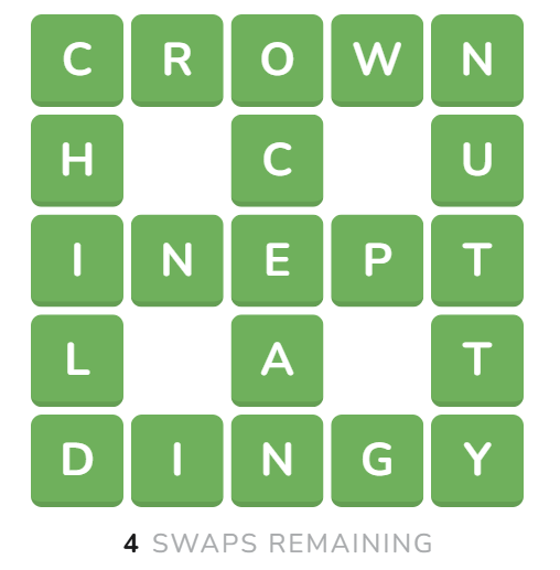 WAFFLE ANSWER TODAY WITH HINTS