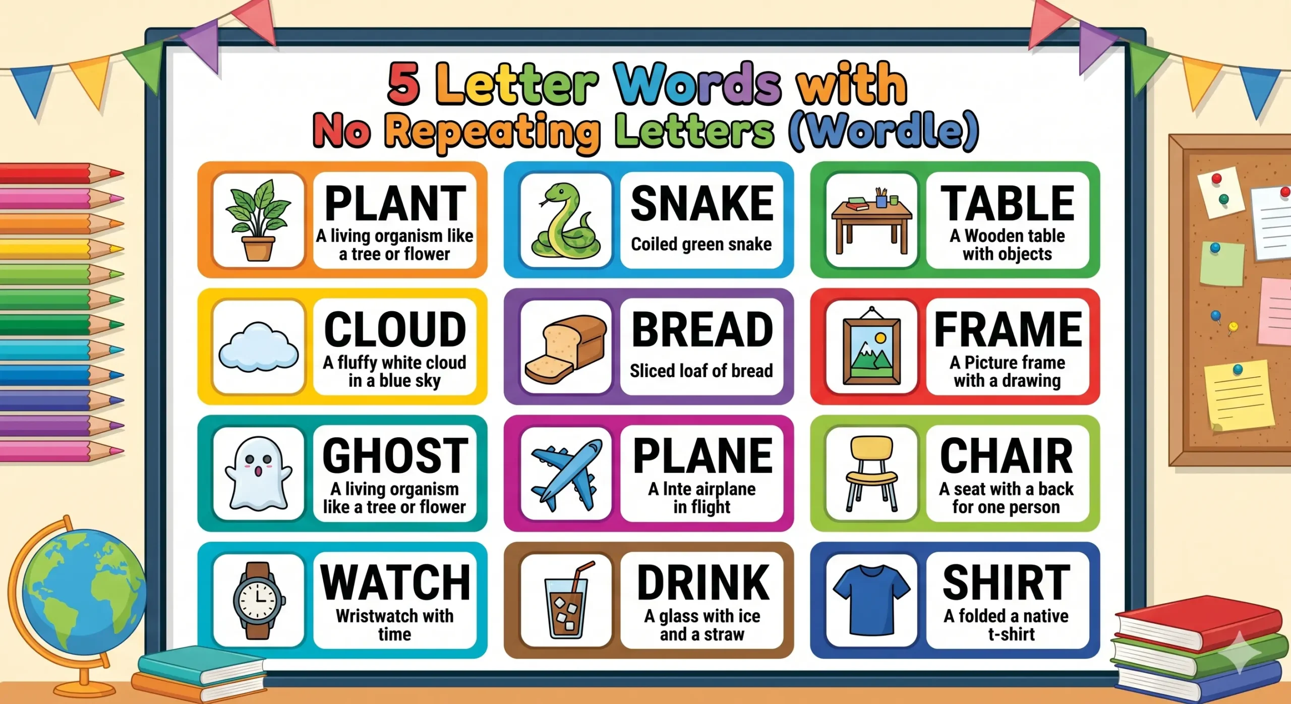 5 Letter Words with No Repeating Letters (Wordle)